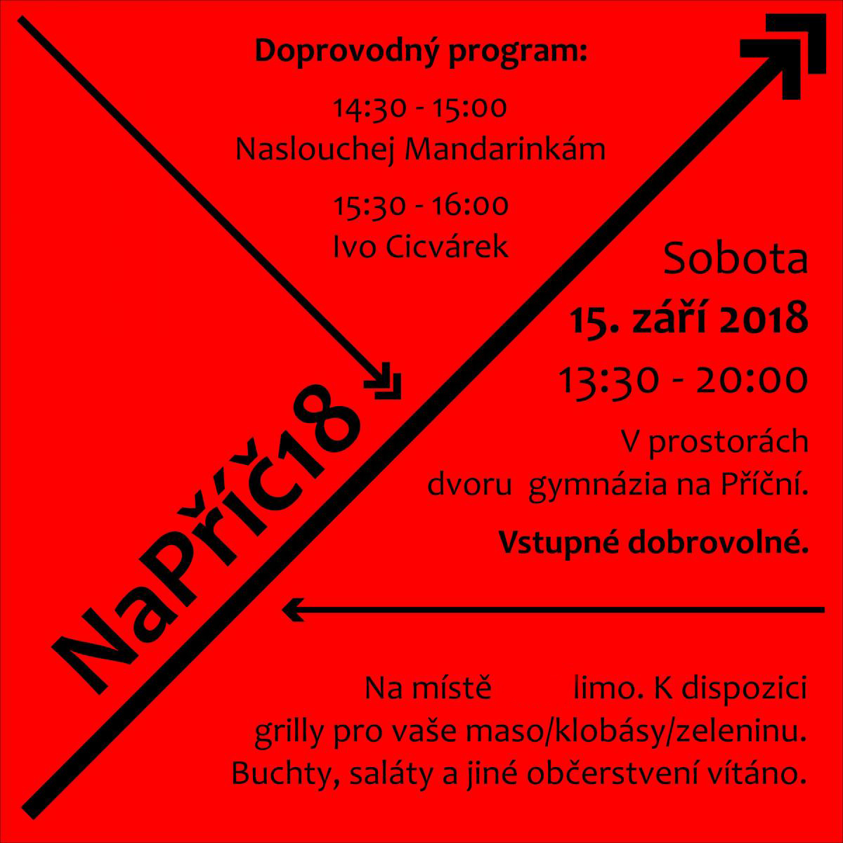 Pozvánka na festival NaPříč18